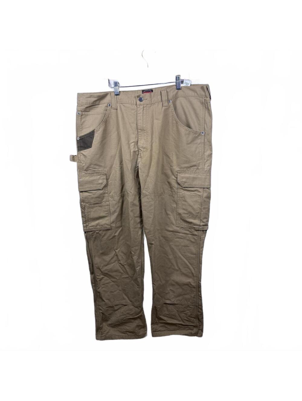 Wrangler Riggs Carpenter Work Pants Khaki Cargo Utility Mens 40x30